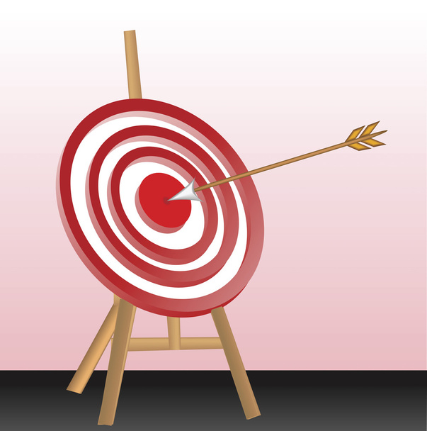 arrow in red dart board. - Vector, Image