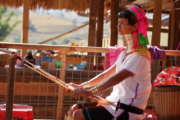 Tradiční Padaung žena z Myanmaru - Fotografie, Obrázek