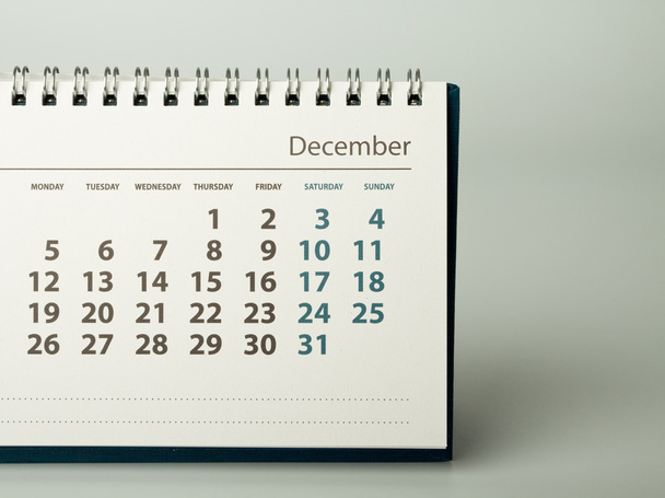 2016 year calendar. December - Foto, Imagen