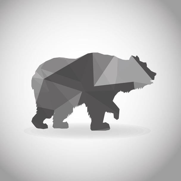 Animal design. Polygon concept. Shape and Origami icon, vector illustration - Vector, afbeelding