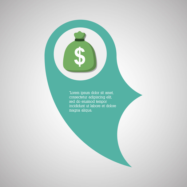 Money design. commerce icon. financial item concept, vector illustration - Vector, Image