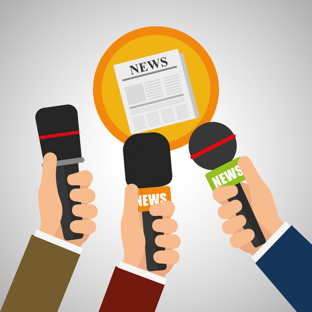 News design. Broadcasting concept. communication icon, vector - Vector, Image