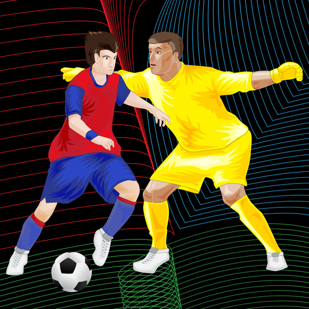jugadores de fútbol clip art
 - Vector, Imagen
