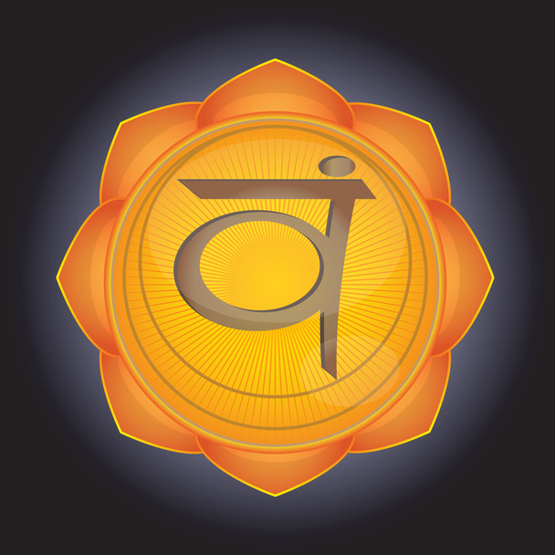 swadhisthana chakra símbolo vetorial
 - Vetor, Imagem