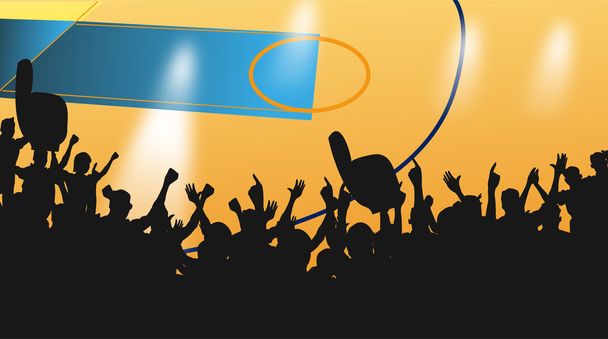 crowd cheering in a basketball game vector  - Vector, Image