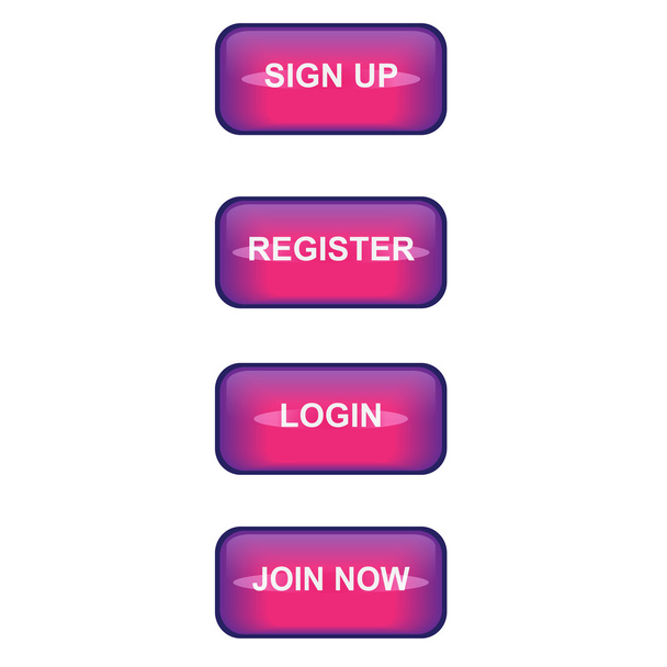 purple web buttons vector - Vetor, Imagem