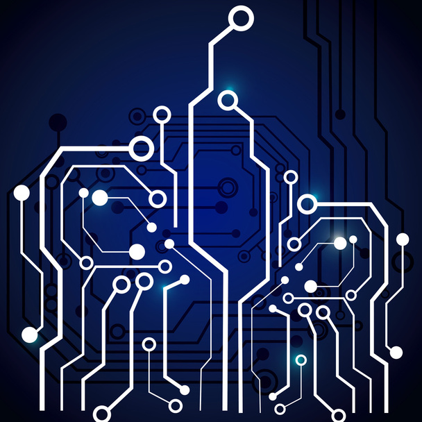 Circuit board design. technology and electronic concept - Vector, Image