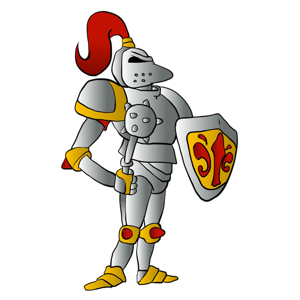 Cartoon knight.Vector illustration   - Vector, afbeelding