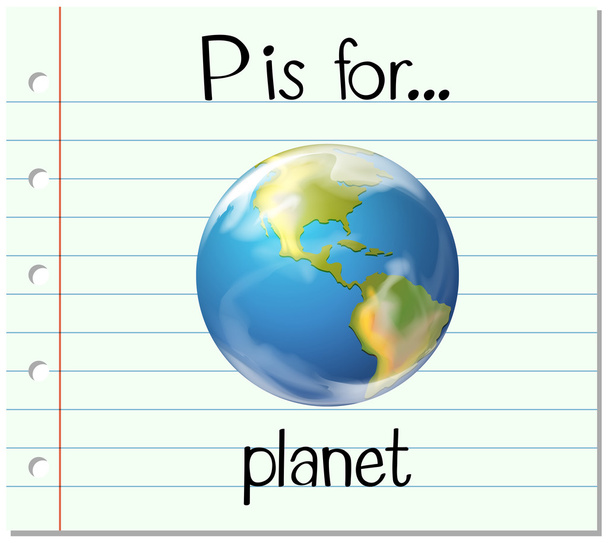 Листівка P для планети
 - Вектор, зображення