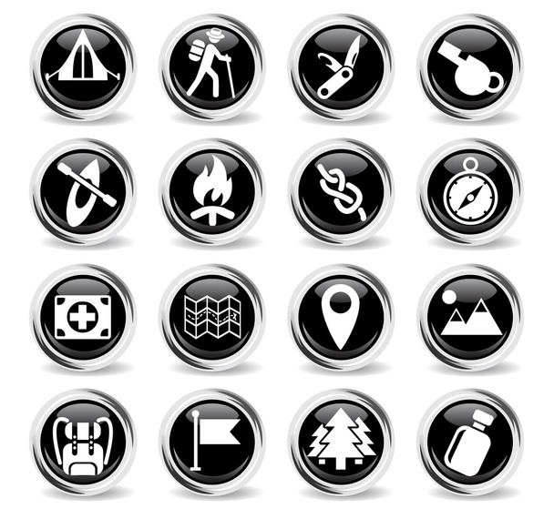 day of skouts icon set - Vector, Image