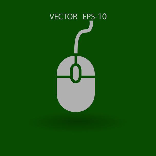 Flat icon of mouse - Vetor, Imagem