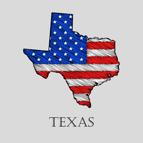 Державна Техас - Векторні ілюстрації. - Вектор, зображення