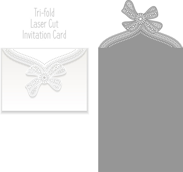 Tri-fold Laser Cut Busta modello di invito Card
 - Vettoriali, immagini