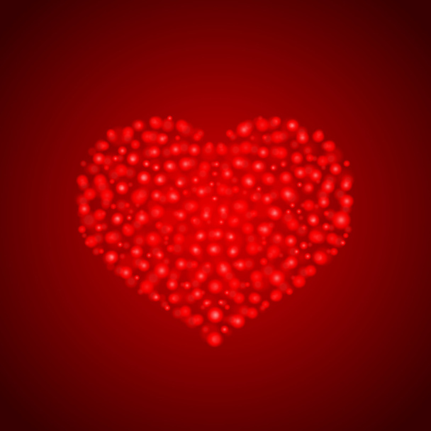 Sparkle bright heart shape from lights - Vector, Imagen