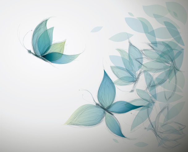 Mariposas azules
 - Vector, Imagen