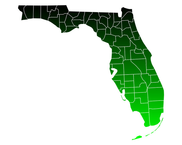 Точная карта Флориды
 - Вектор,изображение