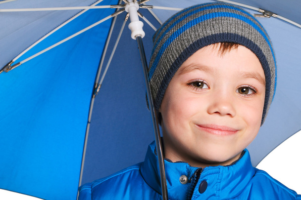 Boy with umbrella - Fotoğraf, Görsel