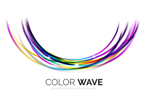 Αφηρημένο χρωματικό κύμα στοιχείο σχεδιασμού - Διάνυσμα, εικόνα