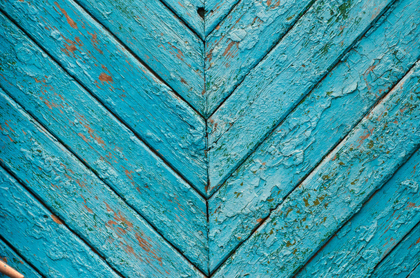 wooden weathered planks, fence, door - Photo, Image