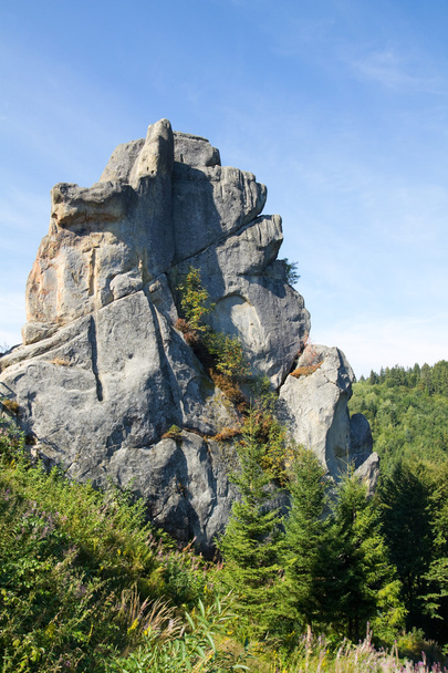 Rock fortress in Carpathian Mountains  - Foto, Imagem