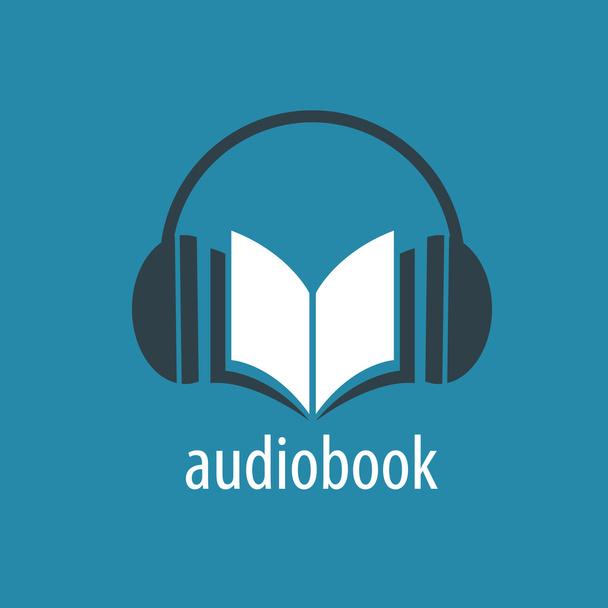 Audiobook. Πρότυπο λογότυπο του φορέα - Διάνυσμα, εικόνα