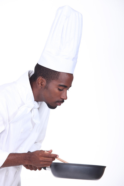 Cook on white background - Foto, afbeelding