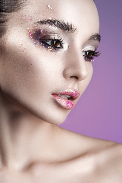 Women's makeup as an art - Фото, изображение