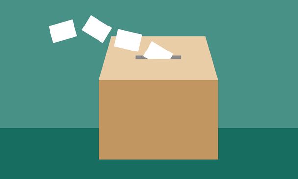 Wahlurne zur Einführung der Stimme bei Wahlen - Vektor, Bild