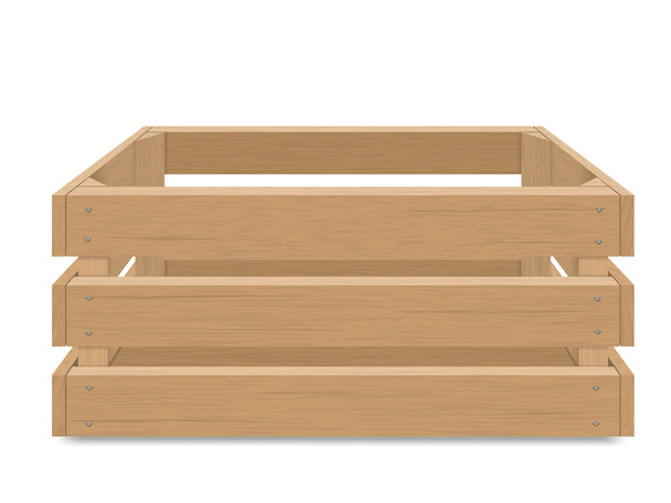Prázdné dřevěné krabice pro ovoce a zeleninu - Vektor, obrázek