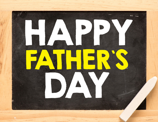 Happy Father's Day text on blackboard - Photo, Image