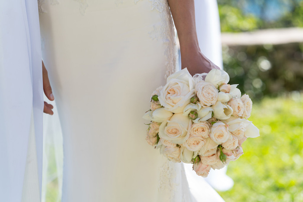 bridal bouquet of roses and tulips - Photo, Image