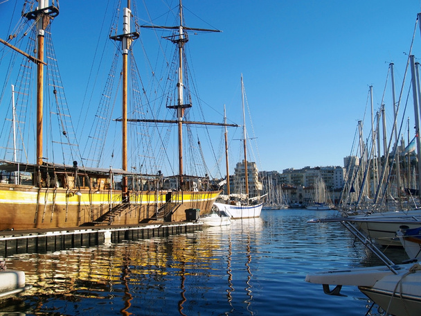 Vieux port de Μασσαλία, Γαλλία - Φωτογραφία, εικόνα