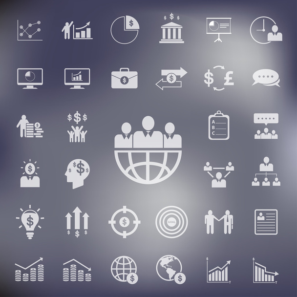 Ícones de negócios e finanças  - Vetor, Imagem