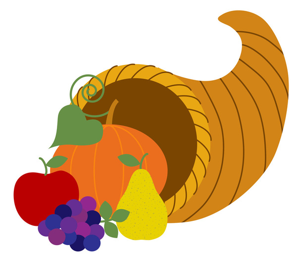 Cartoon Herbst Füllhorn Symbol - Vektor, Bild