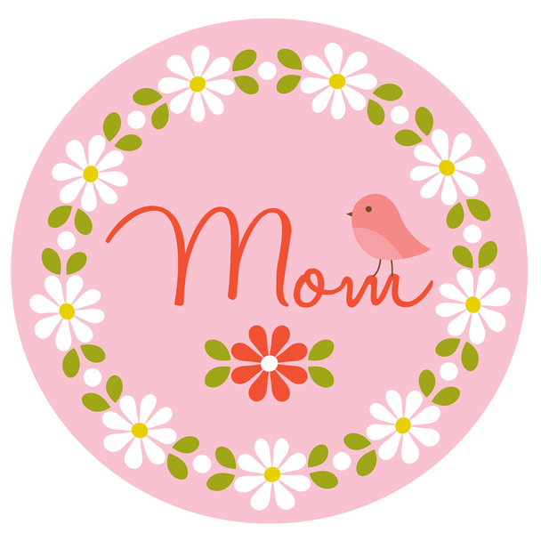 mothers day greeting card - Vector, Imagen