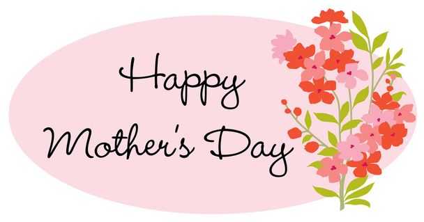 Mother's Day floral card - Vektor, obrázek