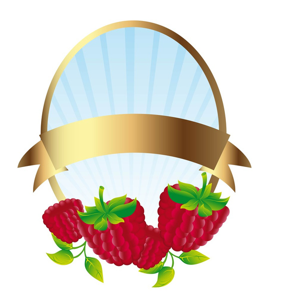 blackberries label - Vector, Image