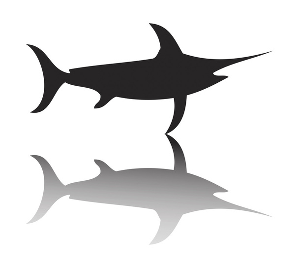 whales dolphins, sharks and fish vector - Vector, Image