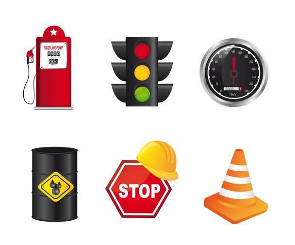 traffic icons - Vector, Image