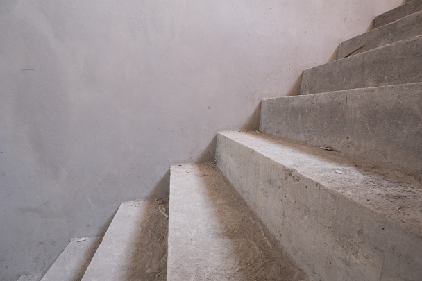 staircase concrete structure in residential house building, unde - Photo, Image