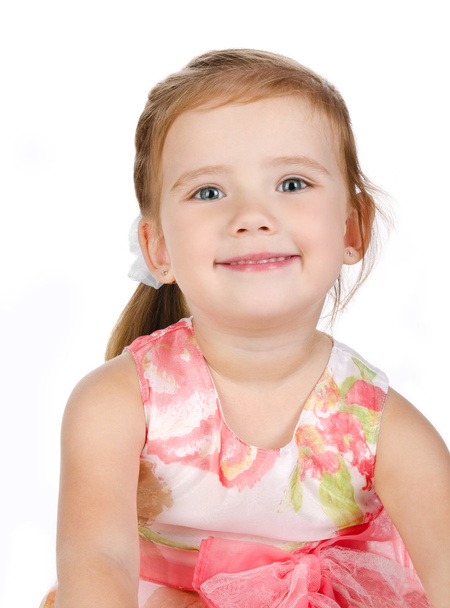 Portrait of cute smiling little girl in princess dress - Foto, afbeelding