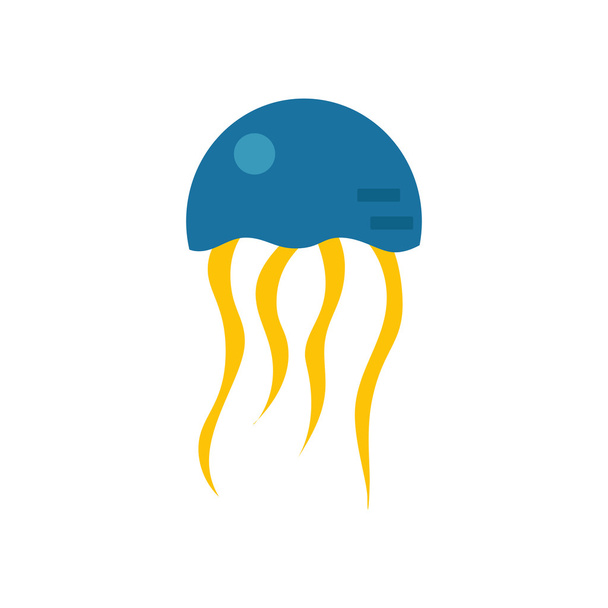 Vector cartoon flat medusa illustration - Vettoriali, immagini