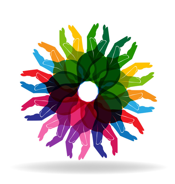 Logo handen mensen - Vector, afbeelding