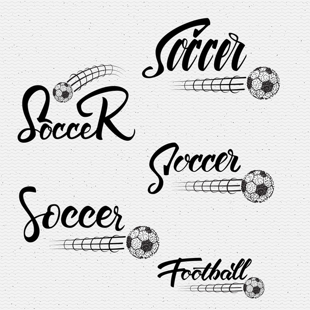 Football, Soccer Hand lettering badges and labels for any use - Photo, Image