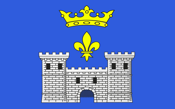 Angouleme bayrağı, Fransa - Fotoğraf, Görsel