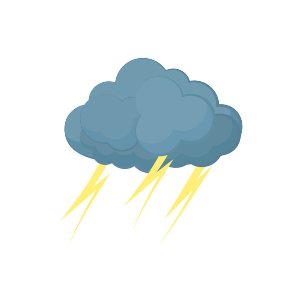 Cloud with lightnings icon, cartoon style - Vector, Image
