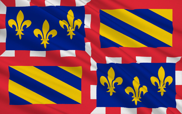 Bandera de Borgoña la región del centro-este de Francia
 - Foto, Imagen