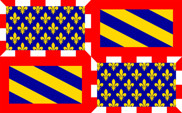 Burgundiai zászlaja a Kelet-Közép-Franciaország - Fotó, kép