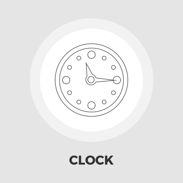 Clock flat icon - Vector, afbeelding