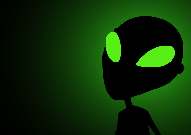 Silhouette illustration of an alien  - Vector, Image